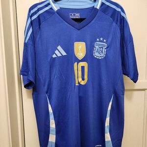 Men's jersey #10 Lionel Messi, professional footballer.